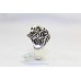 Oxidized Unisex Ring 925 Sterling silver lion face wild animal B 732